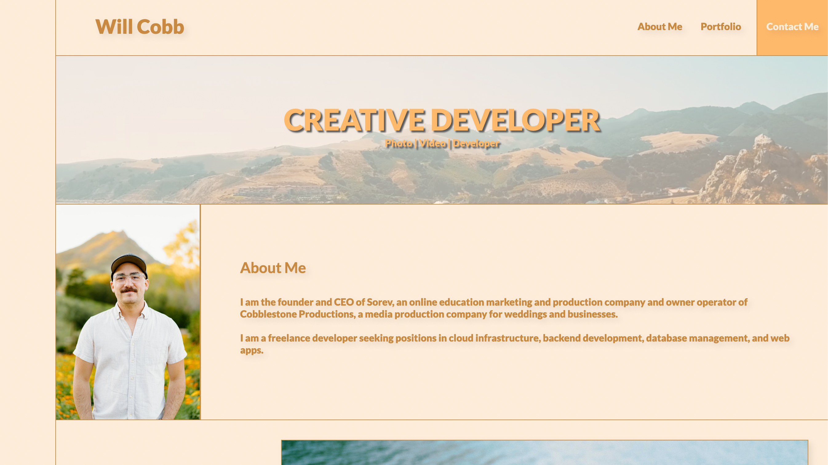 Will Cobbs portfolio site build